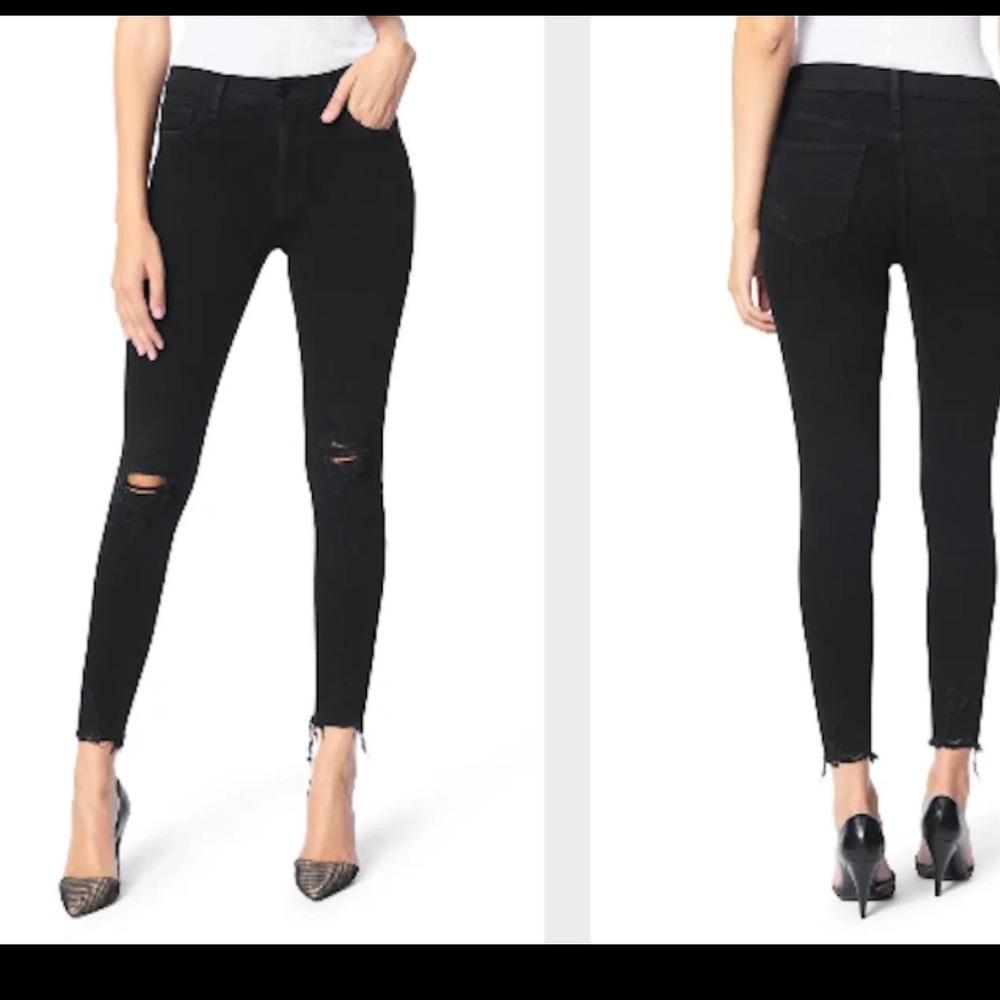 NWT‎ Joe's Jeans Flawless Charlie High Rise Skinny Distressed Obsidian 27